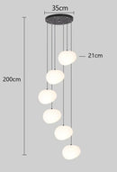 Axyaa Nordic Cream Pebble Chandelier for Dining Room, Staircase & Indoor Lighting