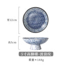 Axyaa Ceramic High-Footed Refreshment Plate & Kiln-Changed Fruit Dessert Plate