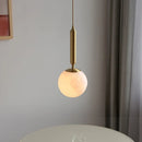 Axyaa White Glass Ball LED Pendant Lights for Home Decor and Children's Bedroom