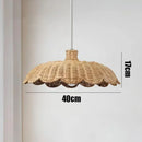 Axyaa Rattan Chandelier: Japan Weave Pendant Lamp for Home, Hotel, Shop - Retro Mood Lighting