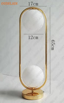Axyaa Frosted Glass Ball Table Lamp Gold Silver Brass Black Study Bedroom Lighting