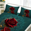 Axyaa Stylish Cat Print Bed Cover Set - High-Definition Digital Print
