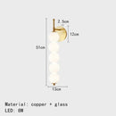 Axyaa White Glass LED Chandelier for Modern Minimalist Indoor Lighting