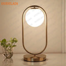 Axyaa Frosted Glass Ball Table Lamp Gold Silver Brass Black Study Bedroom Lighting