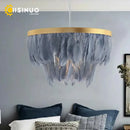 Axyaa Nordic Feather Pendant Chandelier for Home Decor Lighting