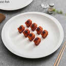 Axyaa Ceramic Disc White Plate Set for Various Cuisine Types