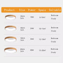 Axyaa Wood Grain White Acrylic LED Ceiling Light for Home Decoration