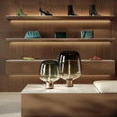 Axyaa Modern Glass Desk Lamp for Minimalist Style and Elegant Living Spaces.