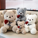 Axyaa Rose Bear Plush Doll Pillow - Valentine's Day Gift
