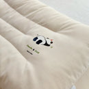 Axyaa Panda Decor White Sleeping Pillow for Neck Health, 100% Cotton, Kids & Adults