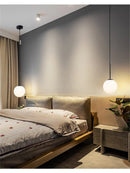 Axya Glass Ball Pendant Lights - Modern LED Home Fixture for Living Room, Bedroom, Dining Area