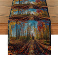 Axyaa Deciduous Sunshine Table Runner: Elegant Dining Table Decor for Kitchen & Weddings