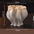 Axyaa Ceramic Vase Plant Pot Floral Vases Room Decor Aesthetic Ornaments