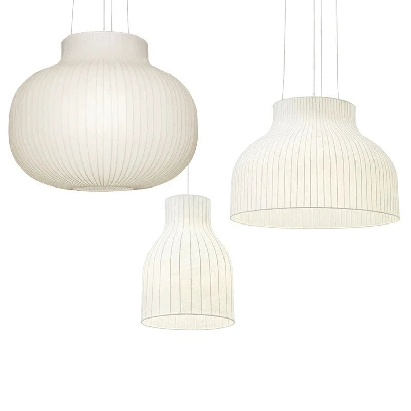 Axyaa Nordic Silk Lamp Fabric Pendant Light for Home Decor