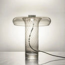 Axyaa Nordic Ribbed Glass Table Lamp, Luxury Minimalist Style for Living Room, Bedroom
