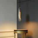 Axyaa Crystal Gold Vertical Chandelier for Home Decor - LED Lighting