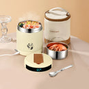 Axyaa Electric Heated Lunch Box: Portable Stainless Steel Food Warmer