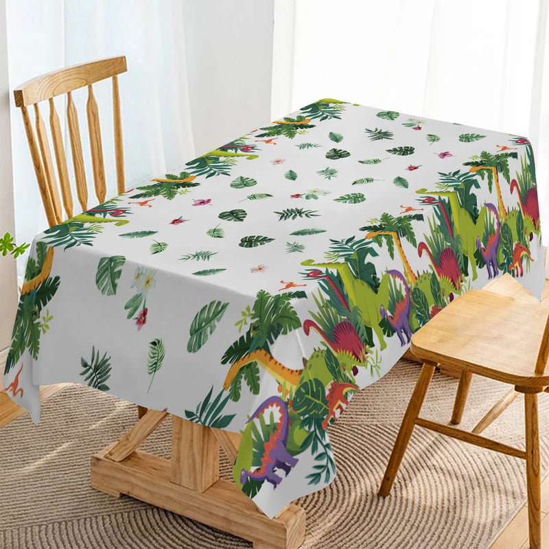 Axyaa Tropical Plant Dinosaur Table Runner for Rustic Dining Decor