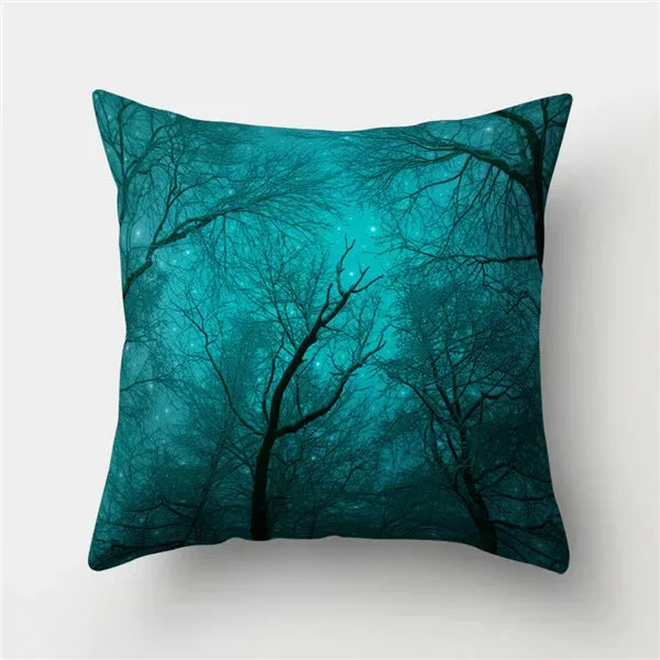 Axyaa Sky Landscape Print Polyester Pillowcase for Home Decor