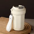 Axyaa Double Layer Stainless Steel Thermos Cup with Rope - Leak-Proof Travel Water Bottle