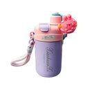 Axyaa Kids Stainless Steel Insulation Water Bottle with Straw - Double Drink Thermos Cup