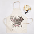 Axyaa Christmas Dog Kitchen Ladies Apron - Fun Cartoon Animal Apron for Home Cooking