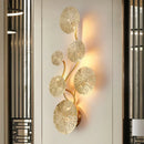 Axyaa Gold Lotus Leaf LED Wall Sconce - Modern Living Room Decor Lighting