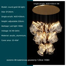 Axyaa Acrylic Leaf LED Chandelier Dimmable Light for Luxury Living Room Home Decor