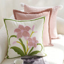 Axyaa Lily Jacquard Embroidery Pillow Cover for Sofa Living Room 45x45