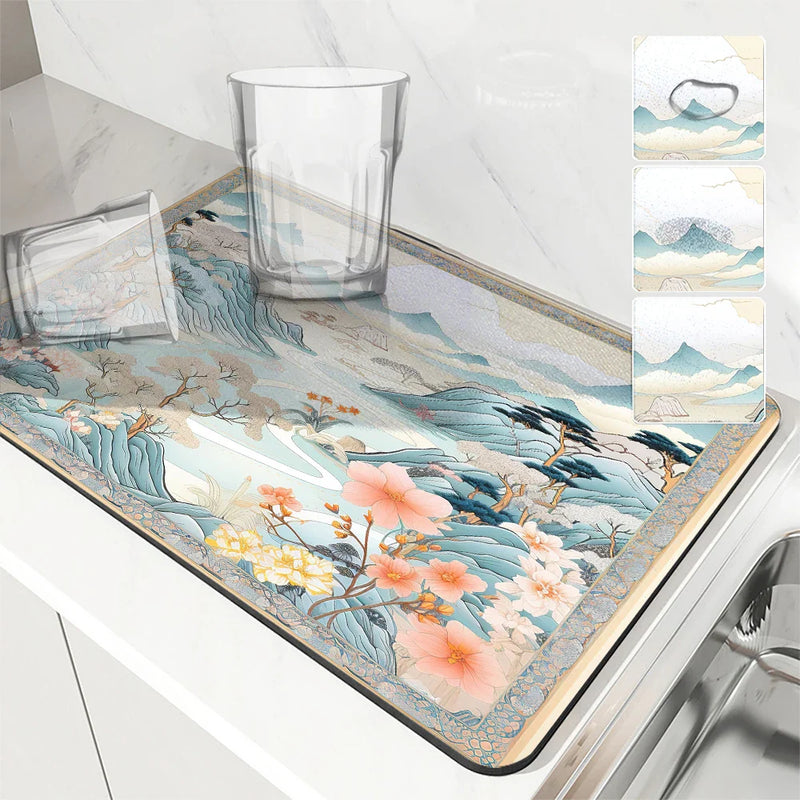 Axyaa Square Absorbent Dry Mat for Plants and Dishes
