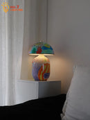 Axyaa Nordic Mushroom Table Lamp LED E27 Hand-painted Desk Lights