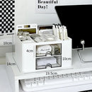 Axyaa Plastic Desk Drawer Organizer Pen Holder Stationery Pencil Storage Box Organize