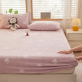 Axyaa 2025 Warm Fleece Fitted Sheet Set, Cozy Mattress Cover & Pillowcase, 3D Flower Design