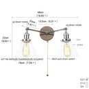 Axyaa Vintage Industrial Wall Light with Pull Chain Switch