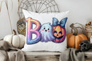 Axyaa Halloween Bow Bat Web Pillow Cover for Sofa Bedroom Car