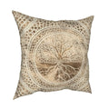 Axyaa Tree of Life Mystic Viking Gold Cushion Cover Pillowcase