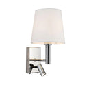 Axyaa Chrome Wall Lamp with Switch, Modern Minimalist Wall Sconce for Corridor, Bedroom & Living Room