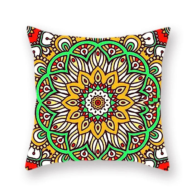 Axyaa Bohemian Mandala Print Pillow Cover 45x45cm