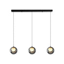 Axyaa Smoke Grey Glass Chandelier Pendant Light for Dining & Living Room Lighting
