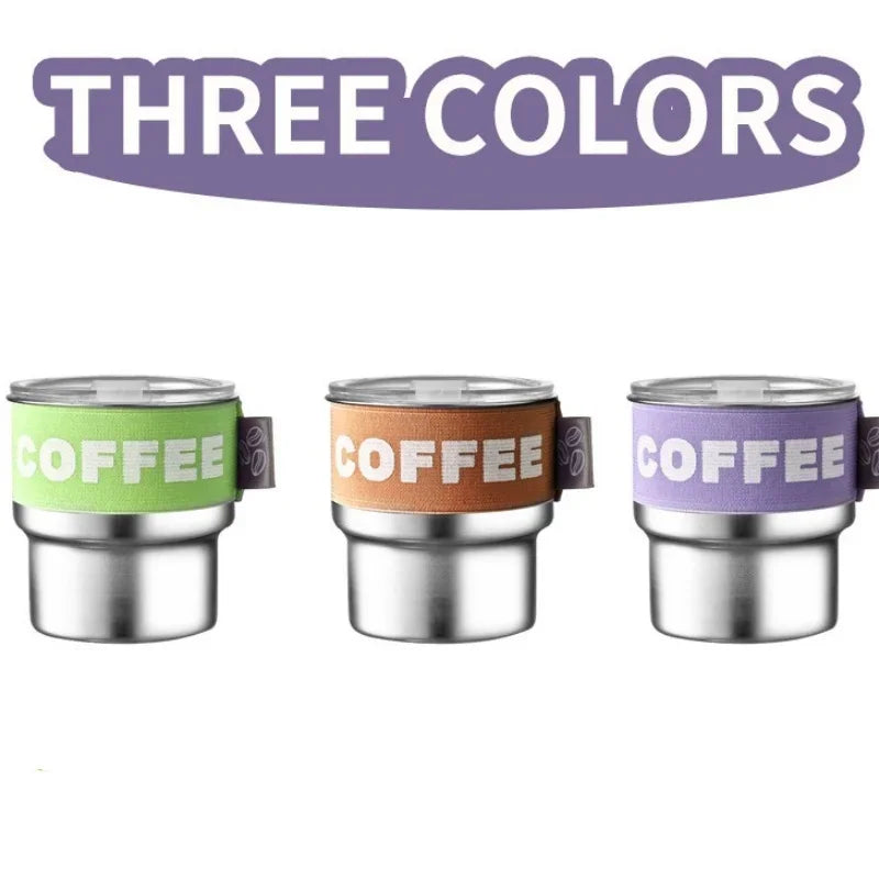 Axyaa Stainless Steel Insulated Coffee Mug Lid Leakproof Portable Water Cup