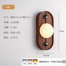 Axyaa Alabaster Round LED Wall Lamp for Bedroom Decor & Lighting