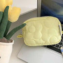 Axyaa Candy Color Fabric Pouch Bag for Women Girls: Makeup, Airpods, Stationery, Jewelry