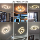 Axyaa Spiral Art LED Ceiling Lamp: Modern Designer Interior Decoration, Living Room, Dining, Bedroom Fixtures