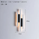 Axyaa Modern Minimalist Wall Lamp Black White Aluminium 3000K for Foyer Bedroom Bathroom