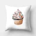 Axyaa Cupcake Pattern Decorative Cushion Cover Sofa Throw Pillowcase