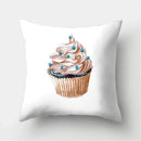 Axyaa Cupcake Pattern Decorative Cushion Cover Sofa Throw Pillowcase