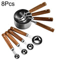 Axyaa Stainless Steel Measuring Cups Spoons Set - Baking Coffee Bartending Accessories