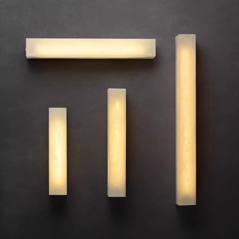 Axyaa Gold Black Marble Wall Lamp 40/60/80cm - Hotel Sconce Lighting