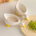 Axyaa Ceramic Duck Seasoning Dish Set - Cute Design Mini Bowl for Afternoon Tea