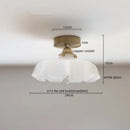Axyaa Yellow Glass LED Pendant Light: Modern Nordic Hanging Lamp for Home Decor